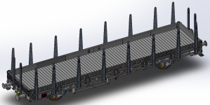 Exact-Train EX23816 - H0 - Rungenwagen Kbs 442, DB, Ep. IV - Wagen 3